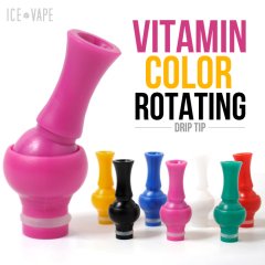 吸い口部分が360度回転！ 【ドリップティップ】【ICE VAPE】VITAMIN COLOR ローテーティング【セール】【メール便対応】