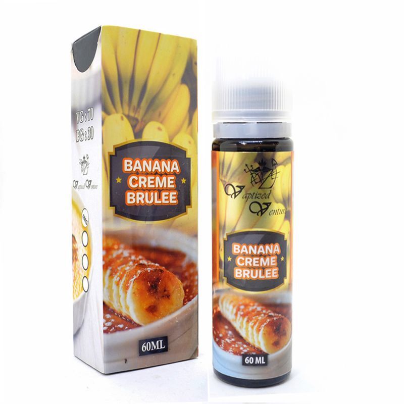 ネコポス 送料無料!】【E-リキッド】Vaptized Banana Cream Brulee 60ml ベプタイズド バナナ クリーム ブリュレ 電子タバコ ベイプ専門店 ICE VAPE VAPE クローンリキッド3ml ナナクリーム